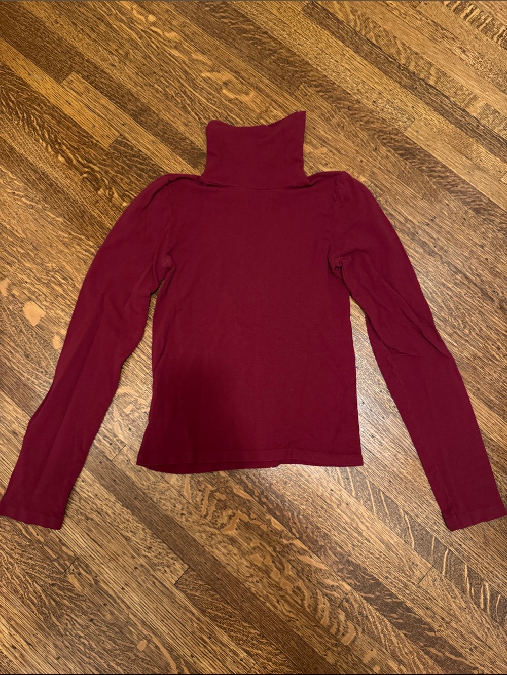 Bebe Burgundy Turtleneck Long Sleeve Top